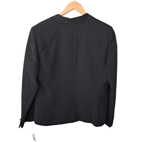 NEW Tahari Black Pinstripe 2-Piece Skirt Suit Size 16 Petite - Picture 8 of 11